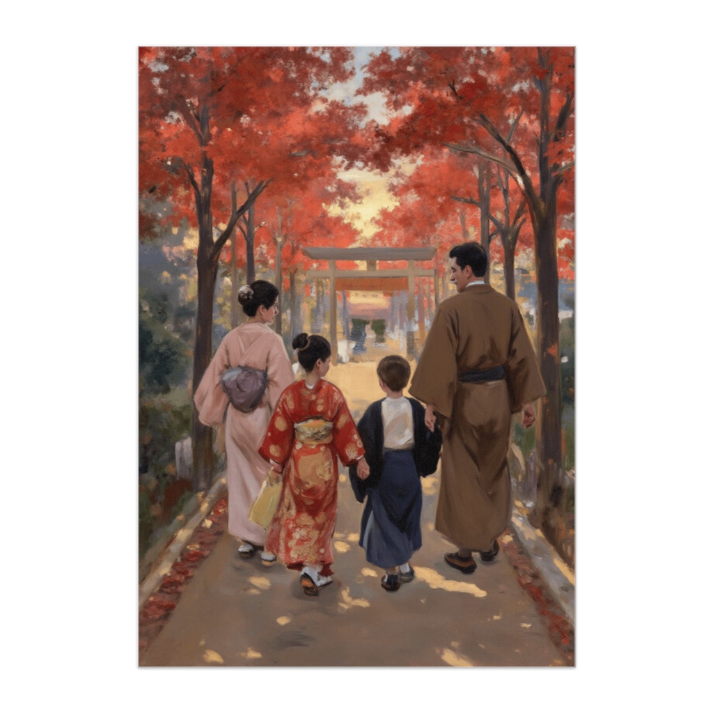 七五三 ― 夕暮れの帰り道