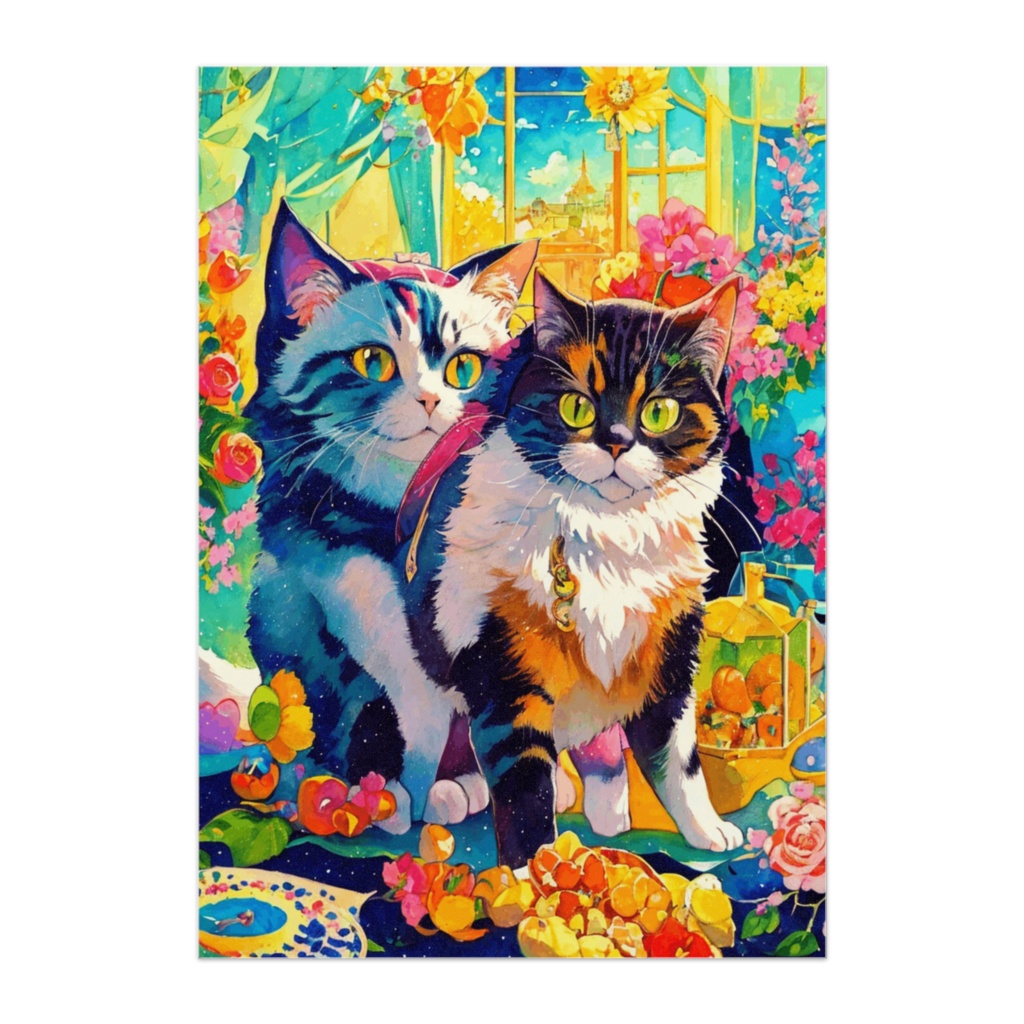 カラフルキャット・ウィンドウ