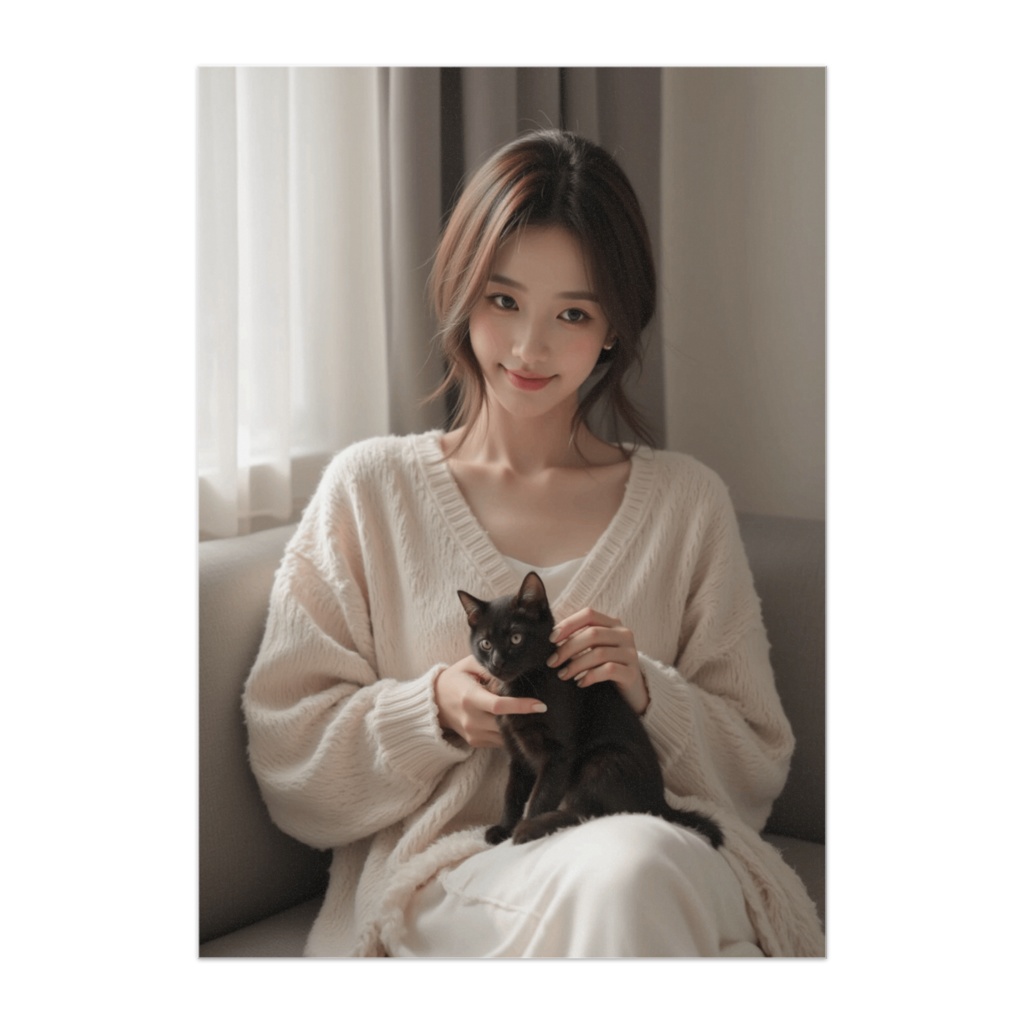 やさしい午後、黒猫と寄り添う時間