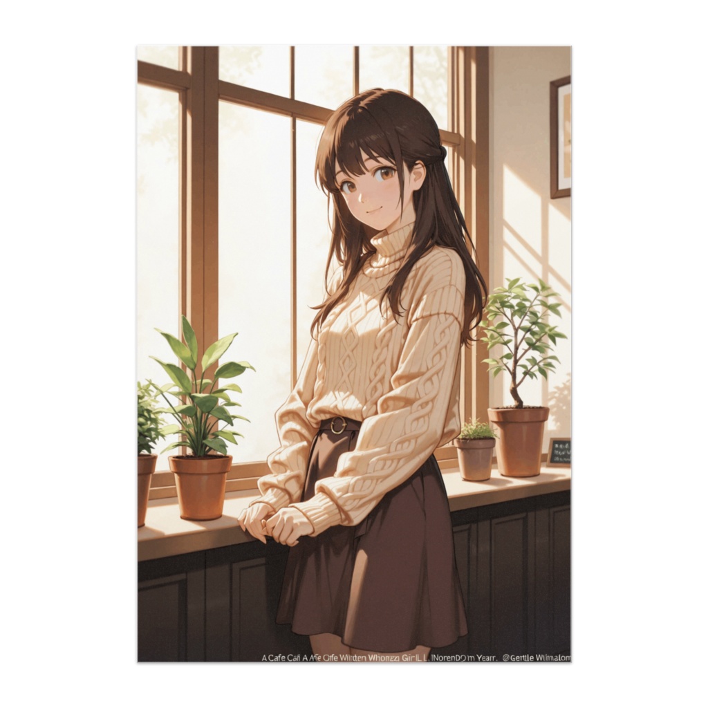 午後のカフェで