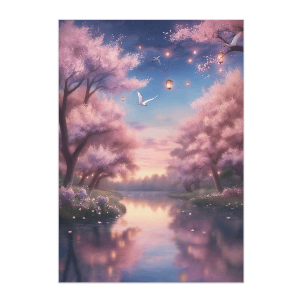 夢の湖 ― 春の飛翔(Pastel Paradise)