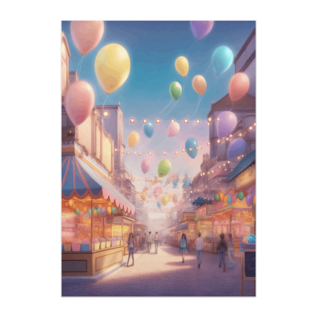 カラフルな祭り通り ― Pastel Paradise