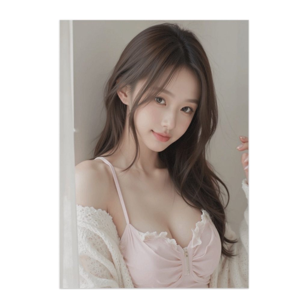 ピンクの微笑み ― 朝のやさしい光の中で