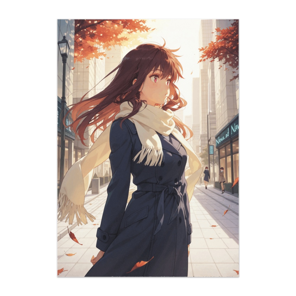 風の街角 ― 紺コートの少女