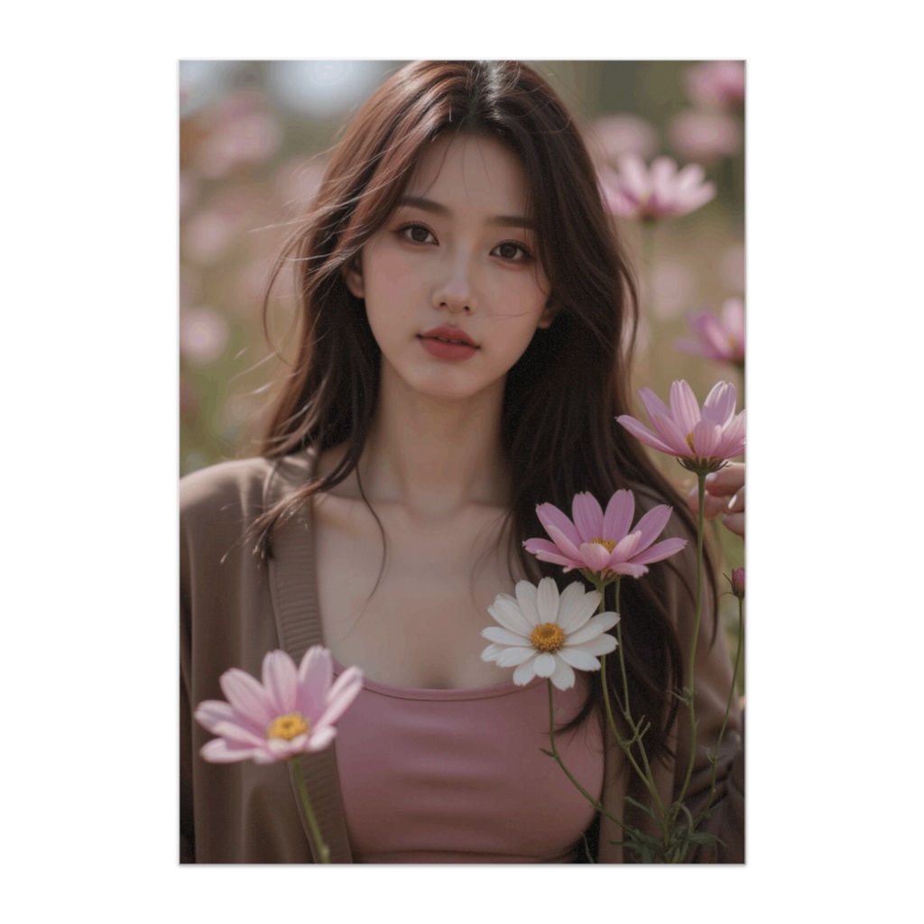 花に包まれた秋のまなざし