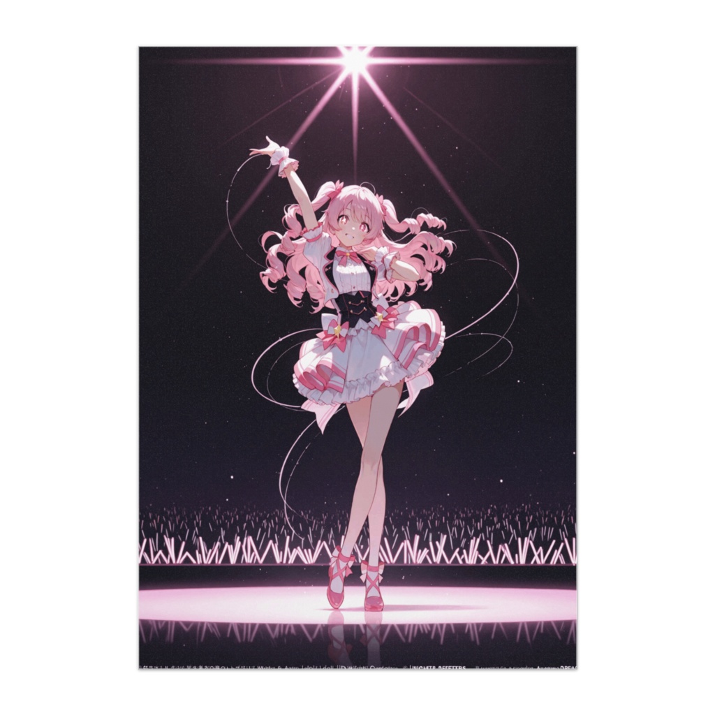 ピンクスター・アイドルガール(アニメ風ポスター)