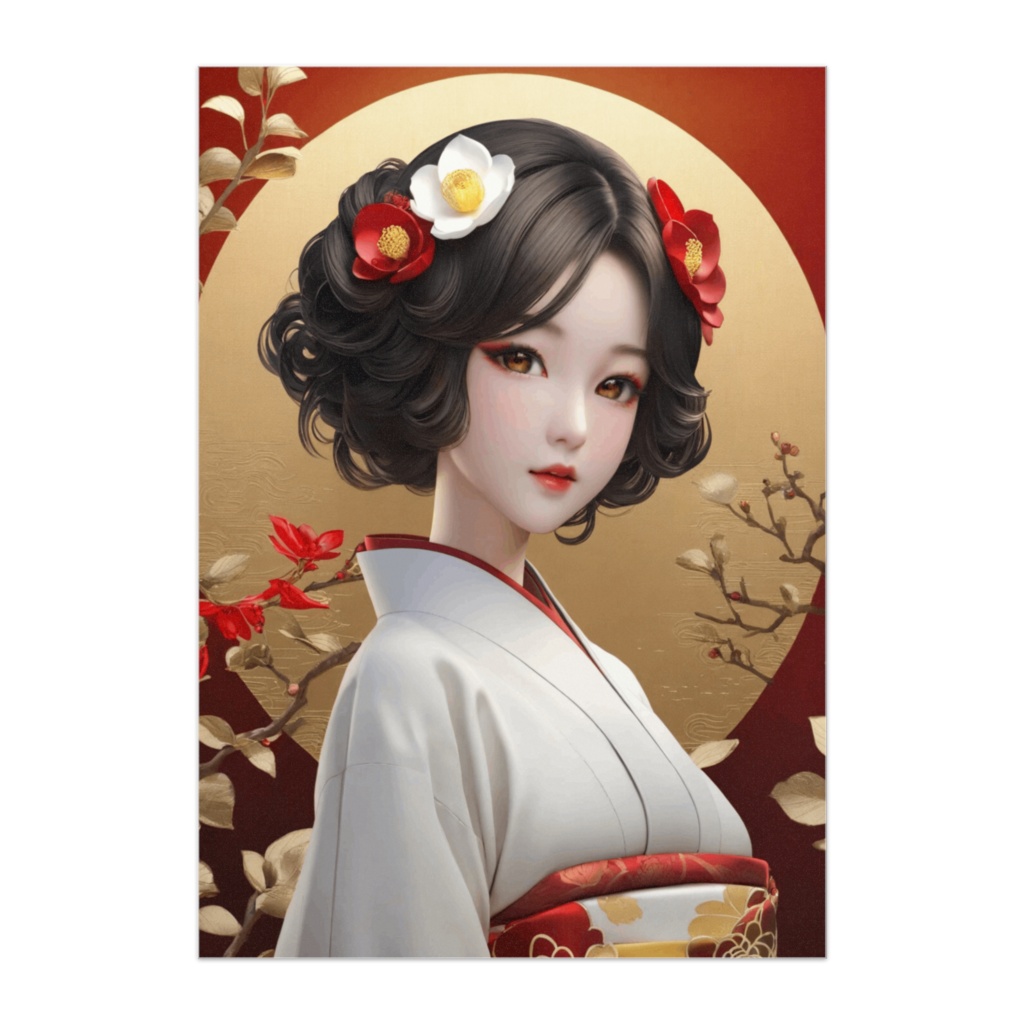 椿彩の月 ― 白き舞姫の佇まい