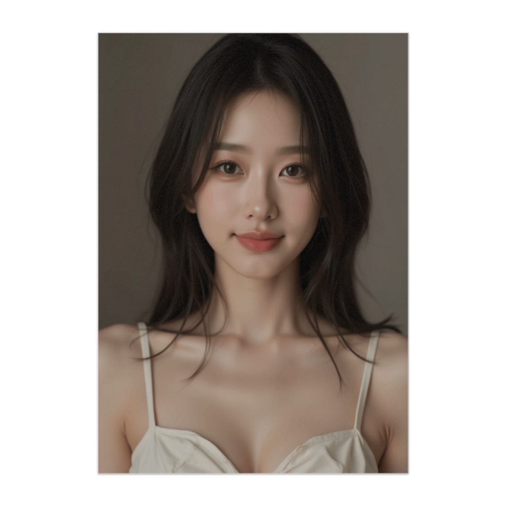 柔らかい微笑みのエレガントポートレート