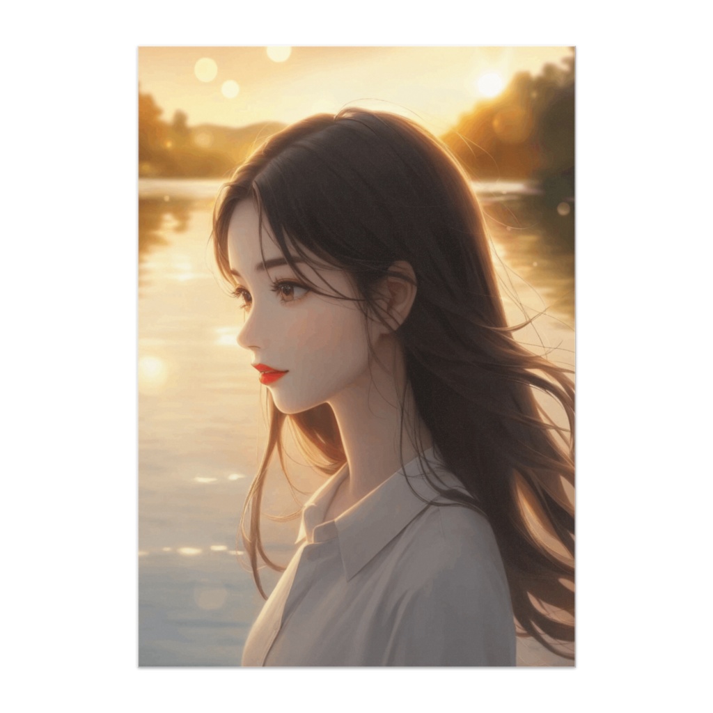 湖畔に揺れる金色の風