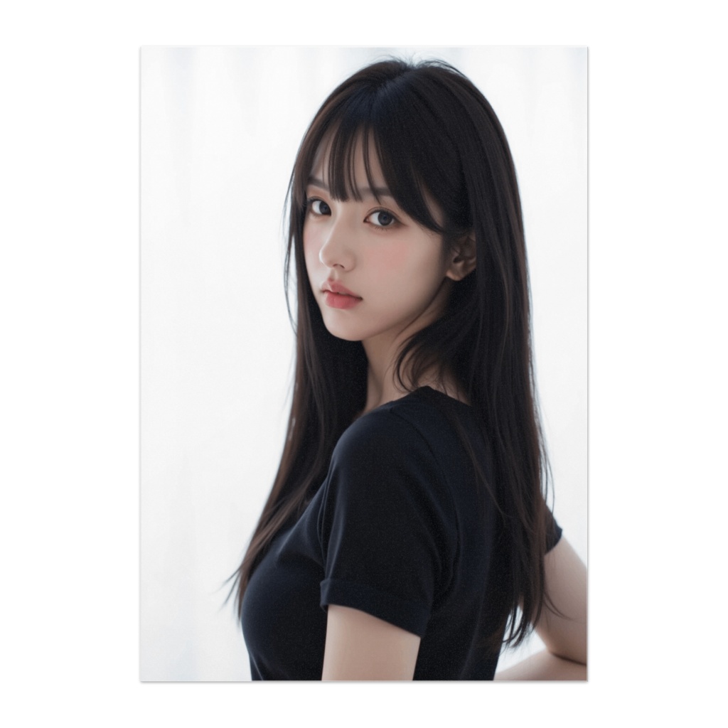 黒Tの横顔クールポートレート