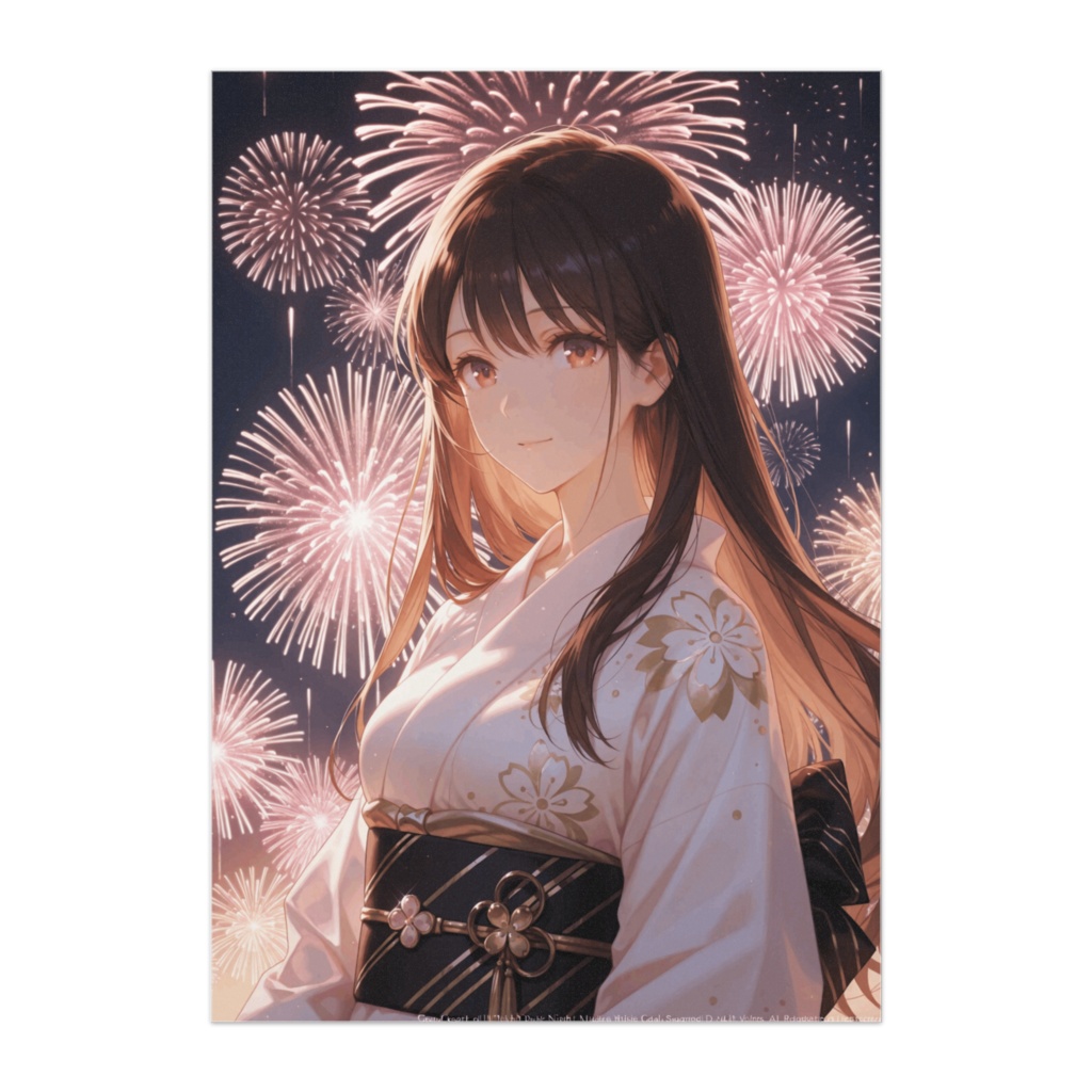 金色に染まる花火の夜に