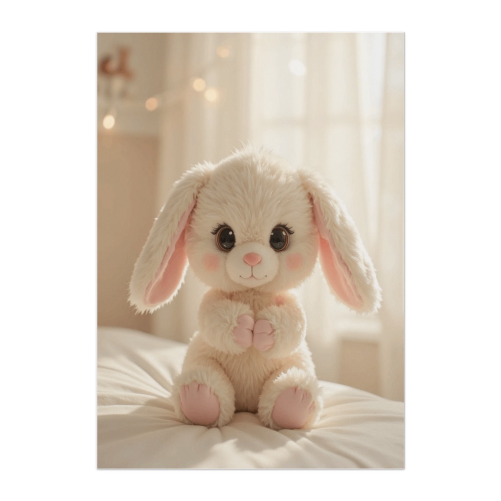 ふわもこ白うさぎのやさしい午後