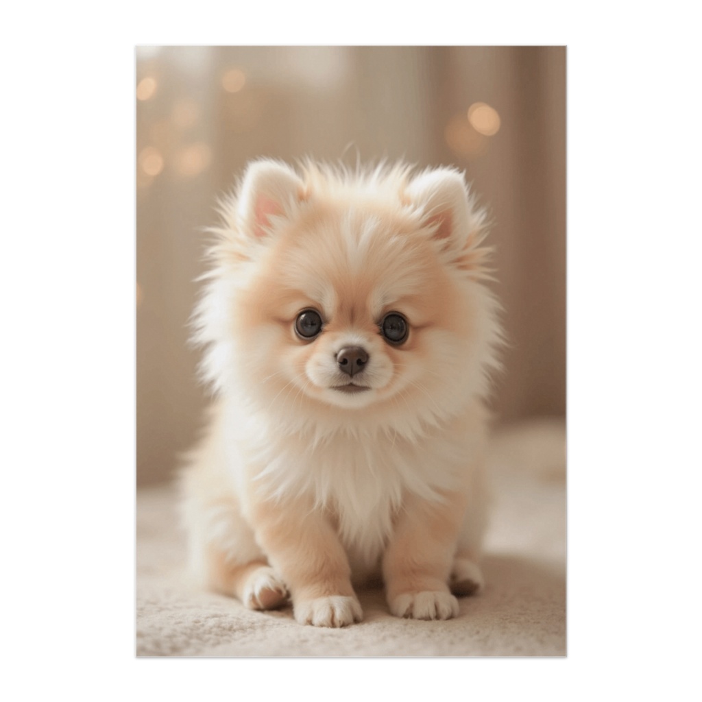 ふわふわベビーポメのきらめくまなざし