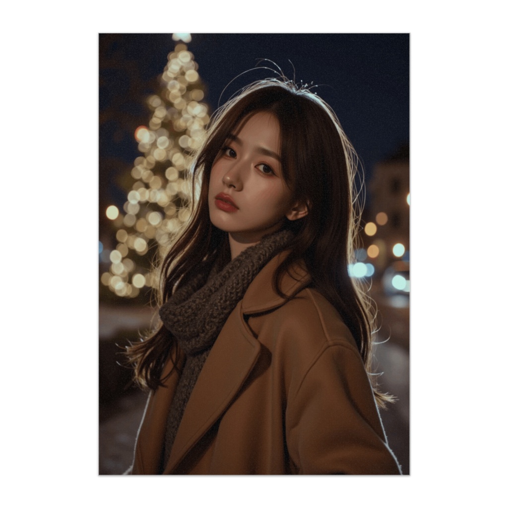 冬灯りのエレガントポートレート