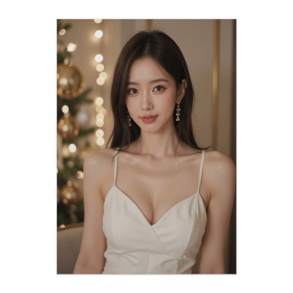 ホワイトドレスと冬のきらめき