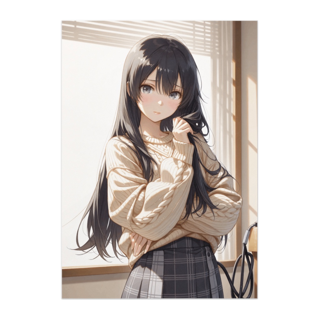 光に照らされて頬を染める彼女