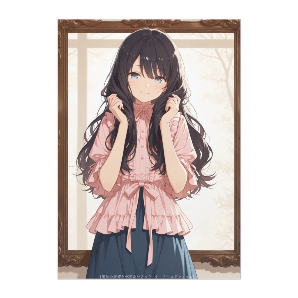 ピンクのブラウスが似合う優しい微笑みの彼女