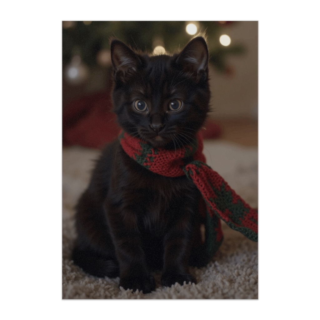 黒猫のクリスマス・スノーライト