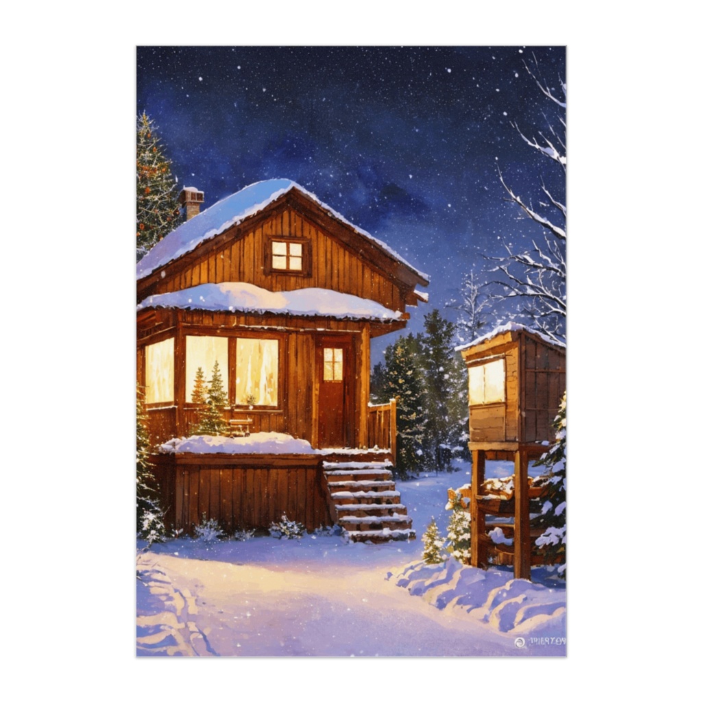 森の中の小さなクリスマスハウス