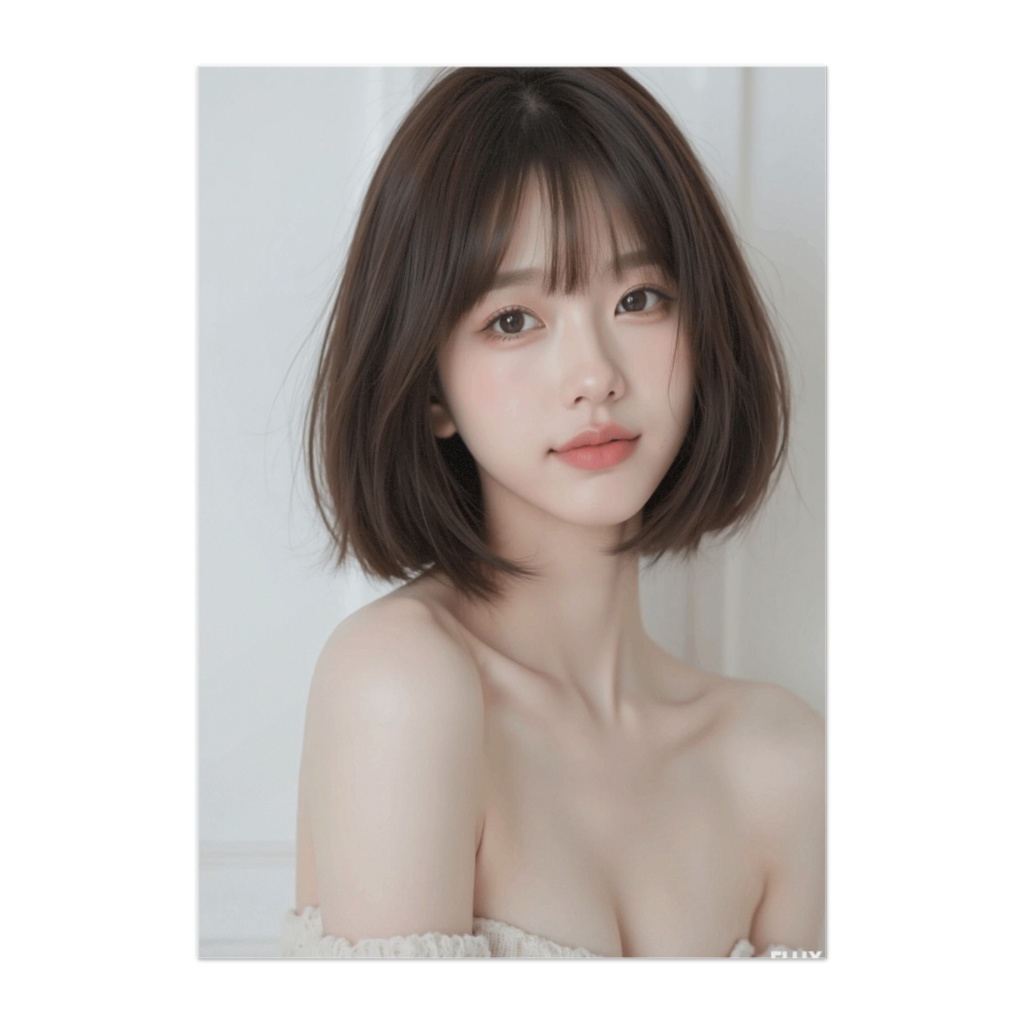 柔光に佇むショートボブの彼女(リアルポートレート)