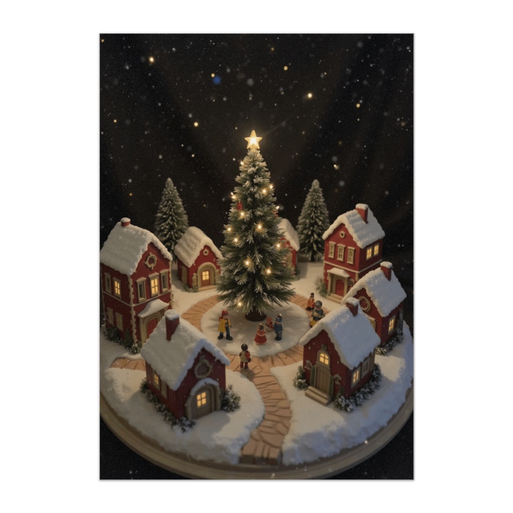 クリスマス村のひかりのツリー