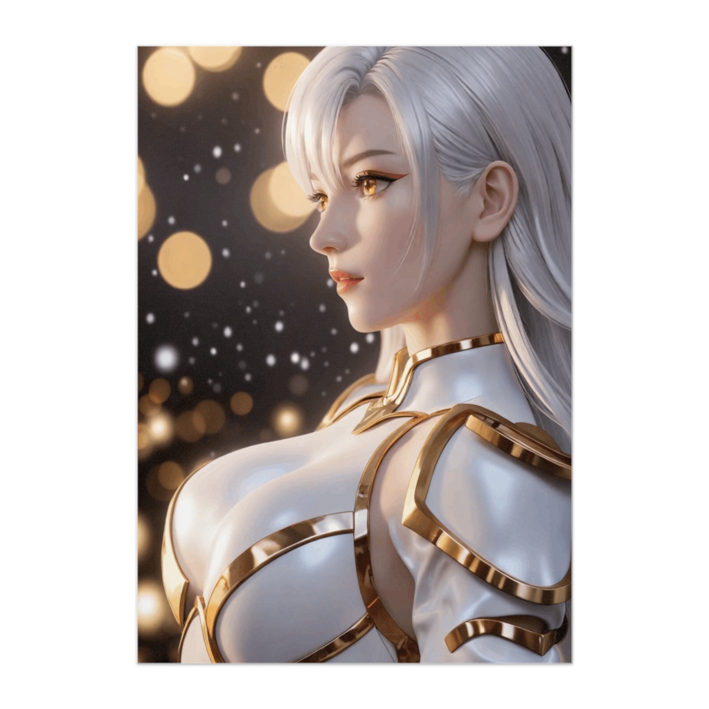 白銀の横顔サイボーグ