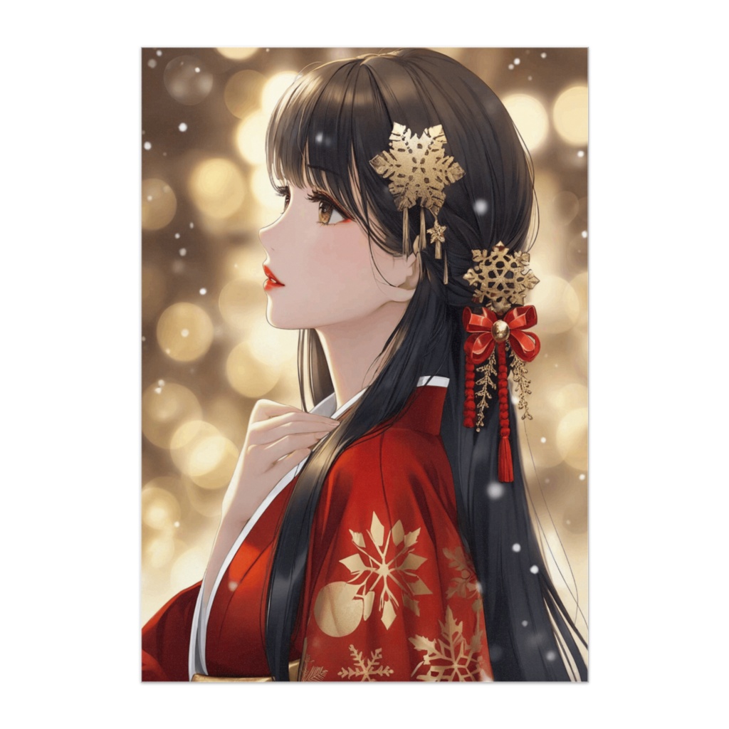 金灯りに染まる聖夜の横顔