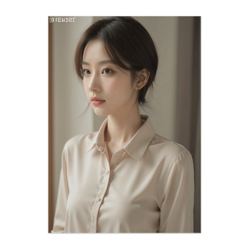 透明感ショート × ベージュエレガンス