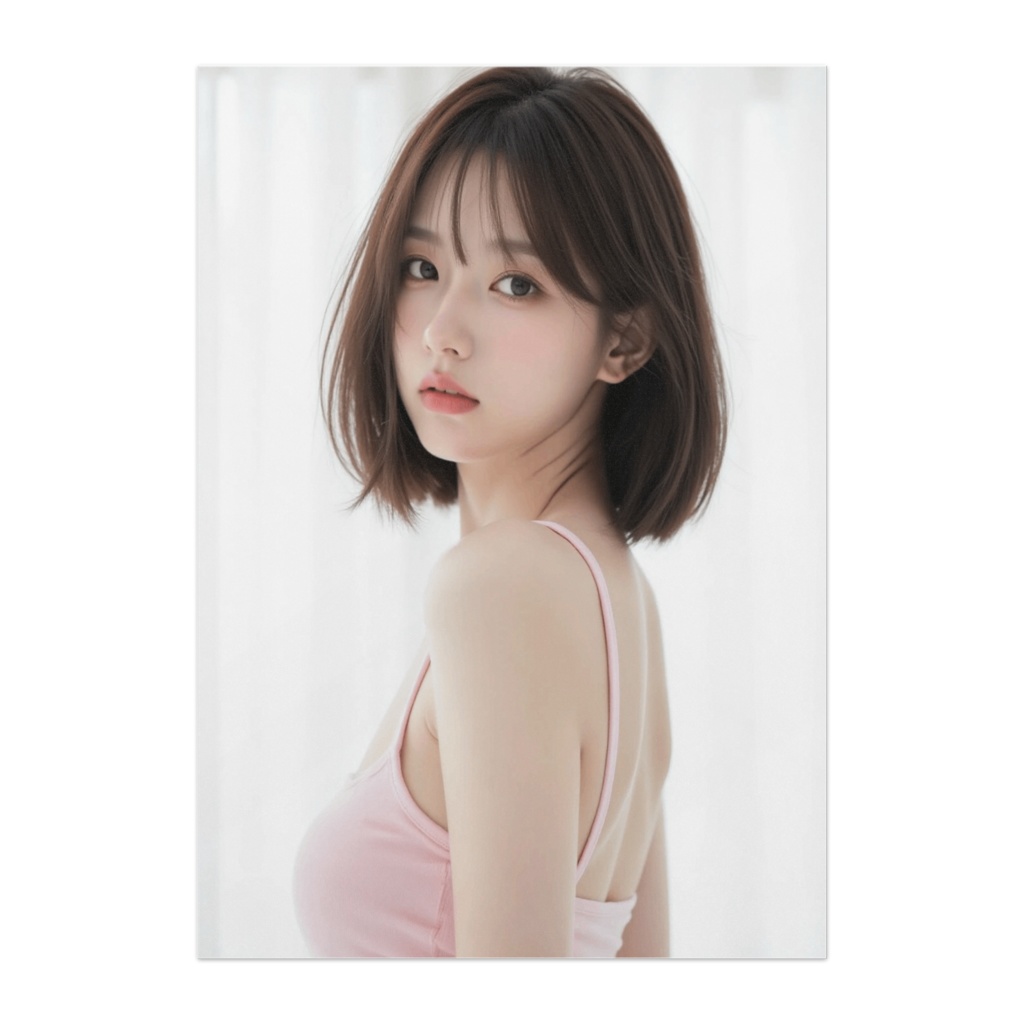 優しさの横顔ショートボブ（ピンク）