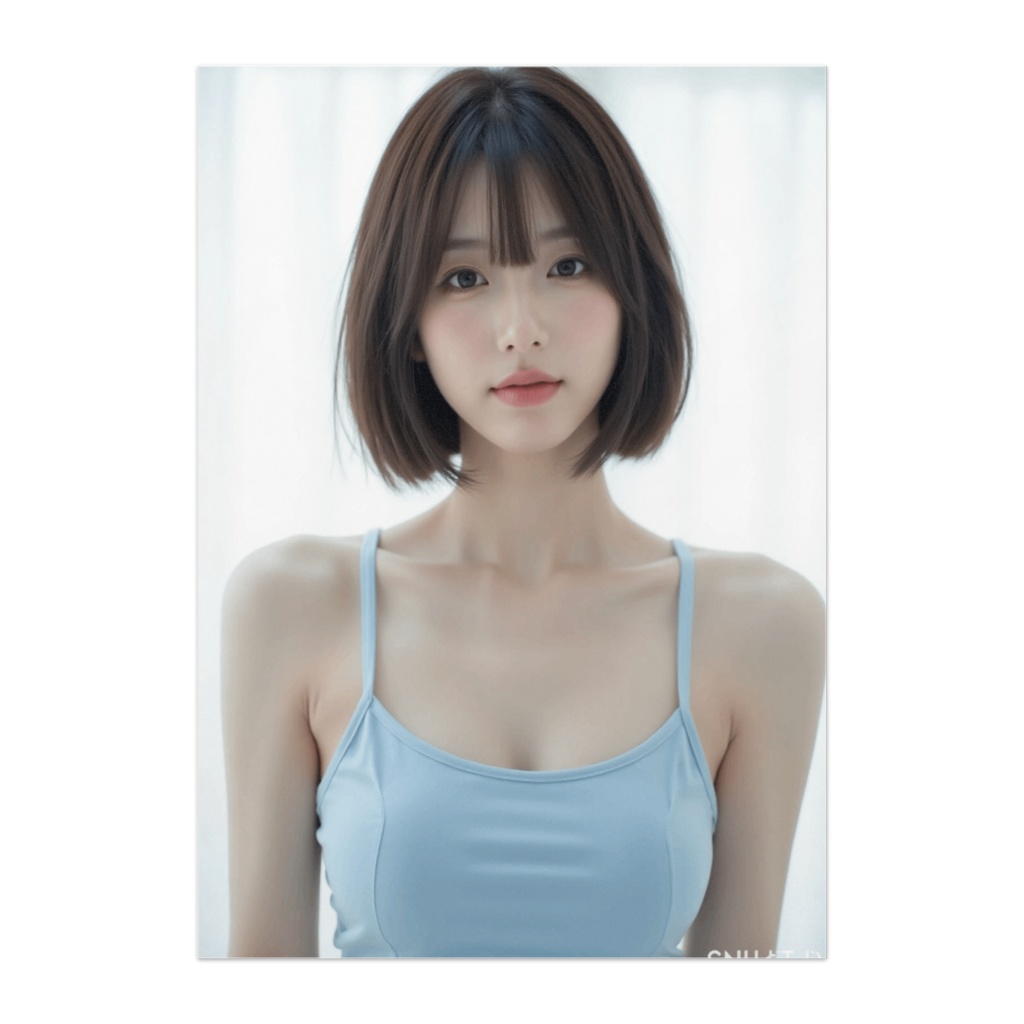 清らかなまなざしショートボブ(ブルー)