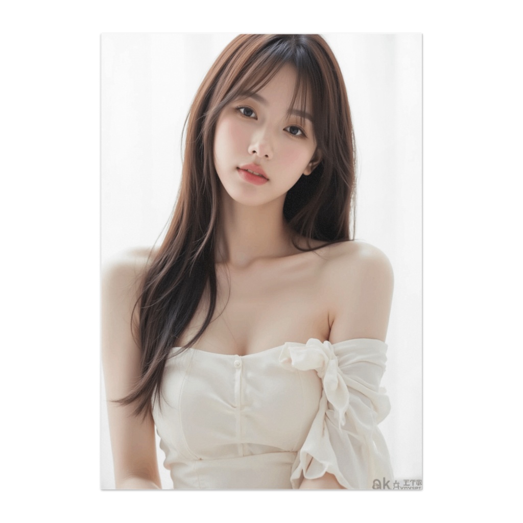 癒しの微笑み、透明感のある静かな瞬間