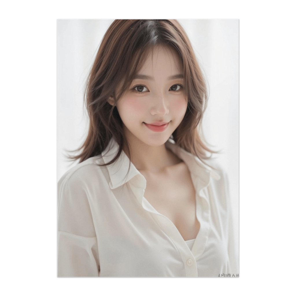 柔らかな逆光に照らされた優しい微笑みのポートレート