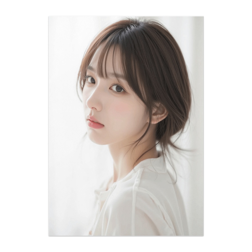 静かなまなざしが印象的な横顔ポートレート