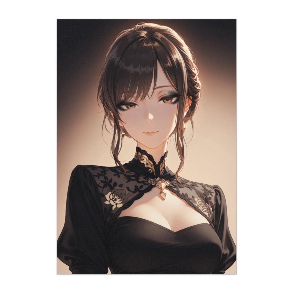 漆黒の静謐 ― クールチャイナドレスのお姉さん