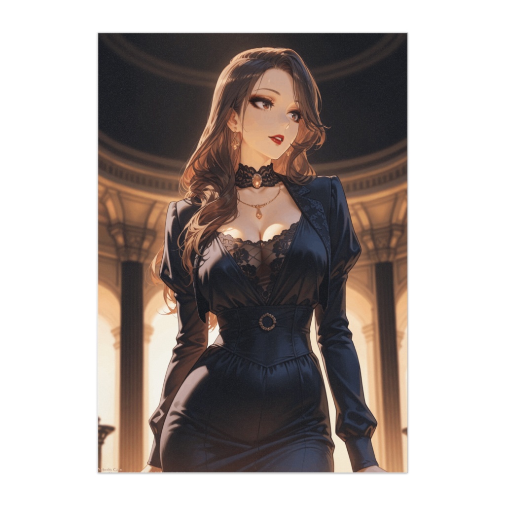 静寂のホールとダークブルーの気品