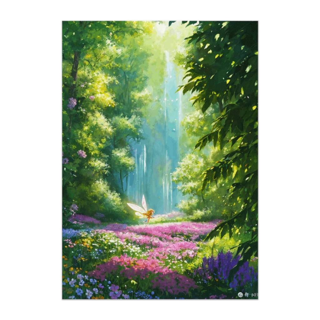 光降る森と滝の妖精