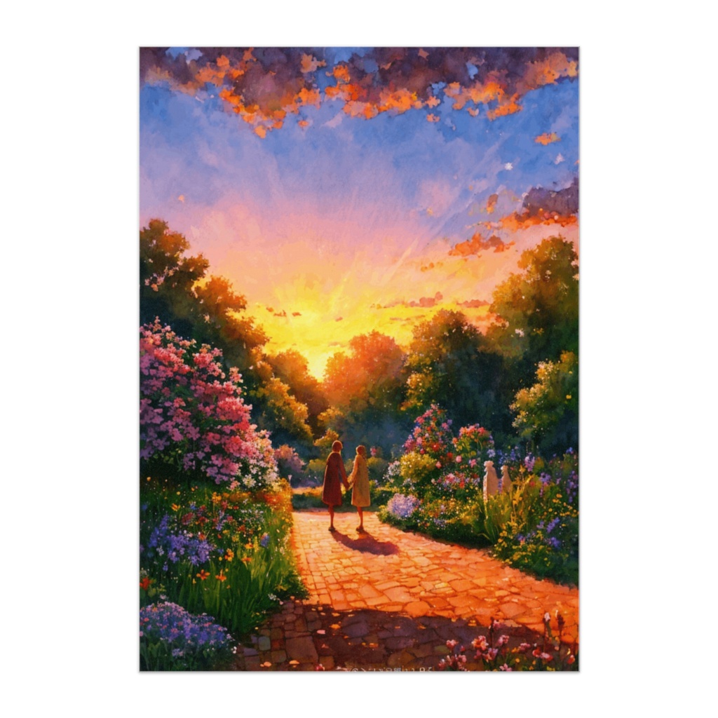 夕焼けに続く小径 ― 手をつなぐ時間