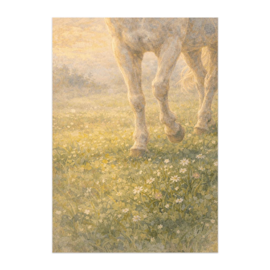 静かな一歩 ― 草原に残る時間