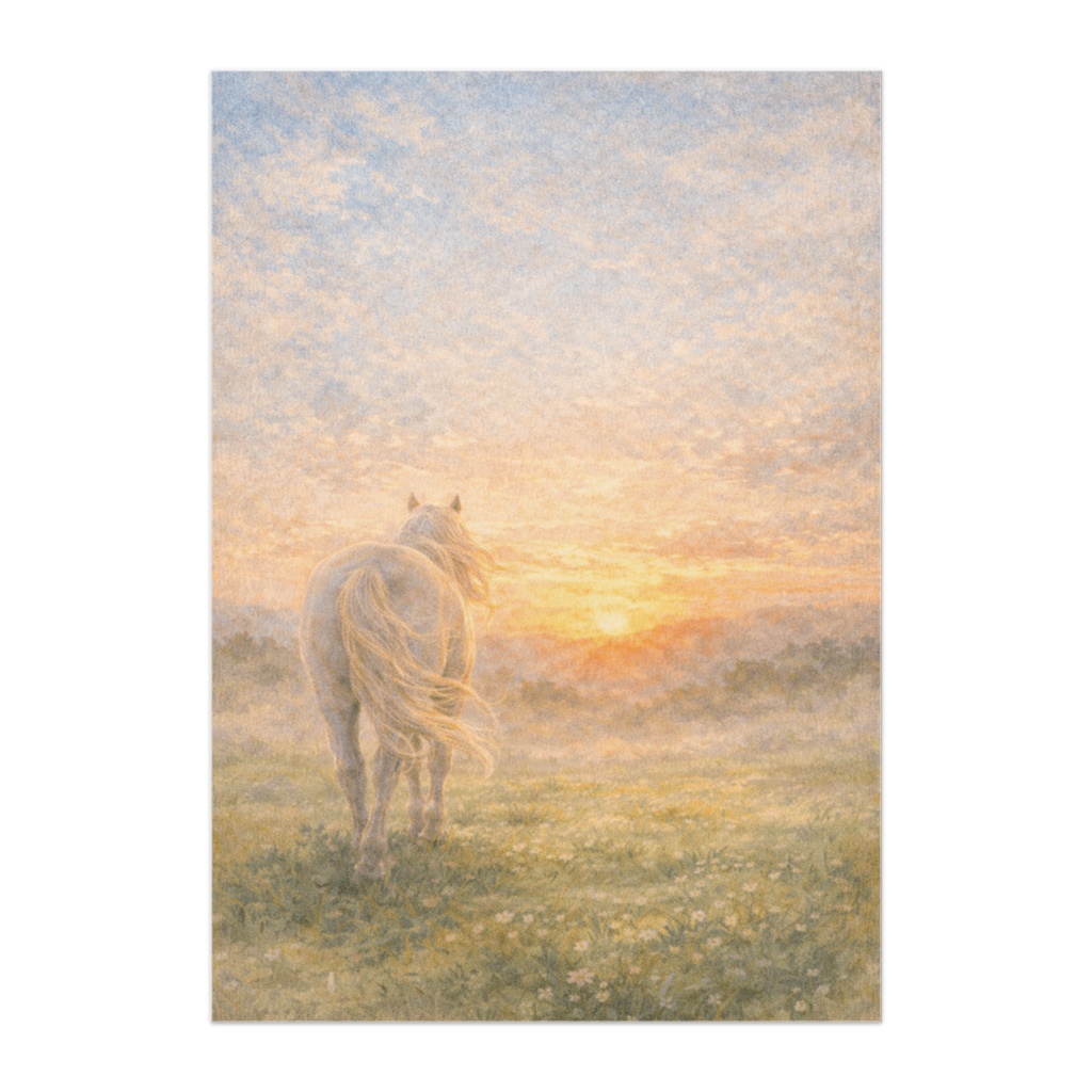 静かに歩いていく ― 白馬と未来