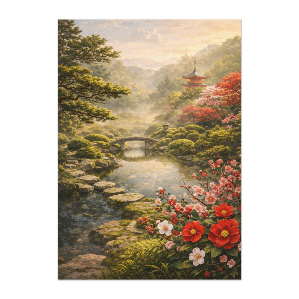 新年の庭 ― 静けさに咲く彩り