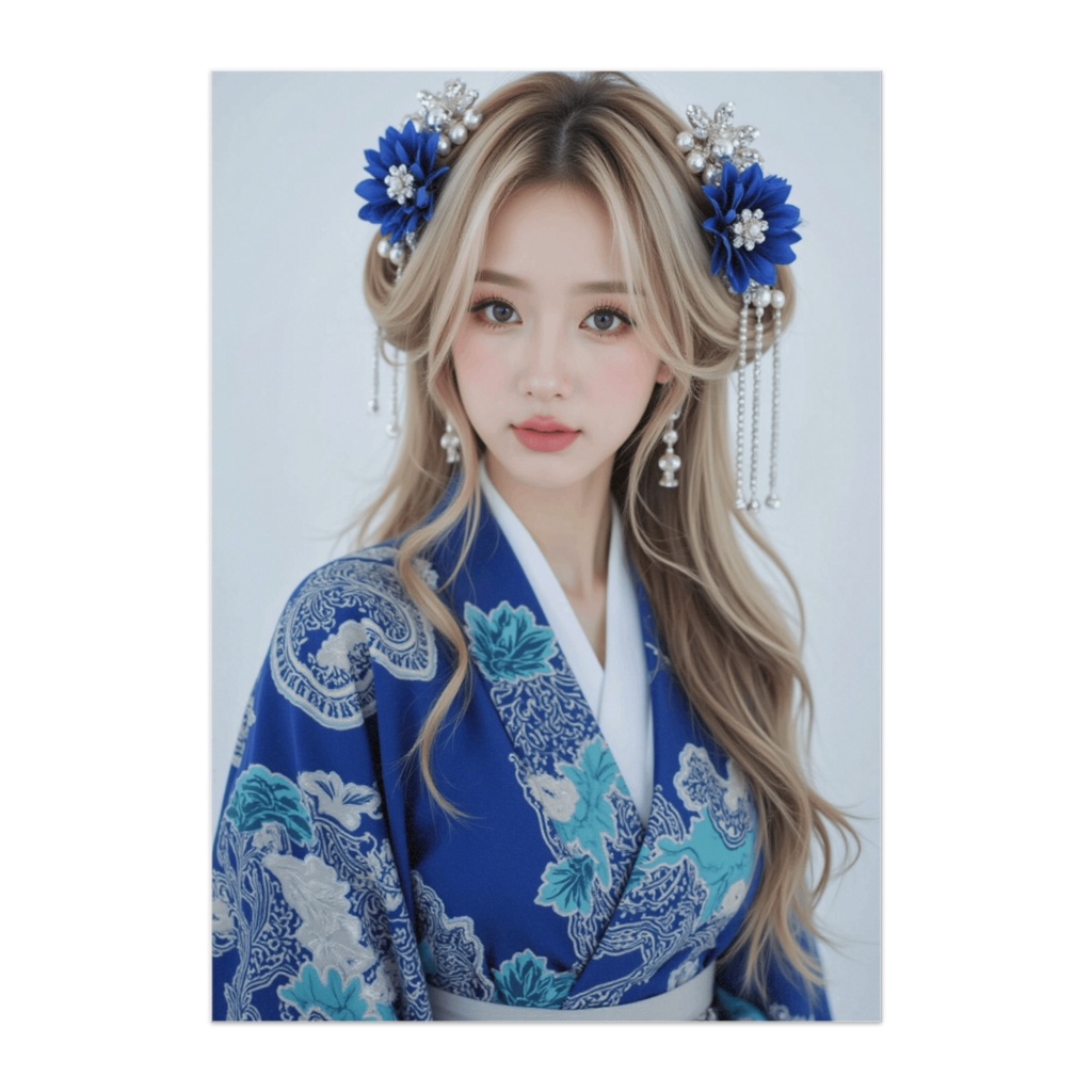 蒼華ギャル振袖 ― 青に咲く夜の華