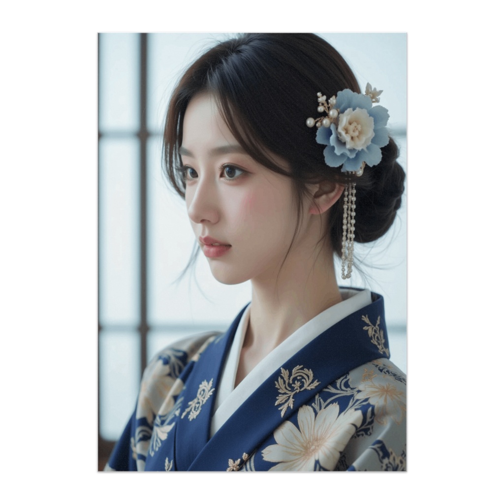 蒼に咲く花 ― 気品を纏う振袖美人