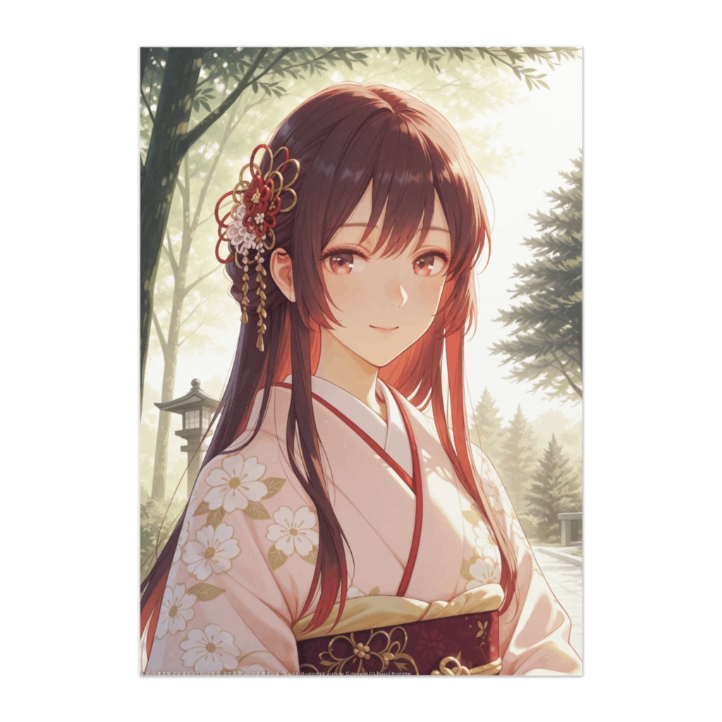 春光に包まれる振袖美人 ― やわらぎ