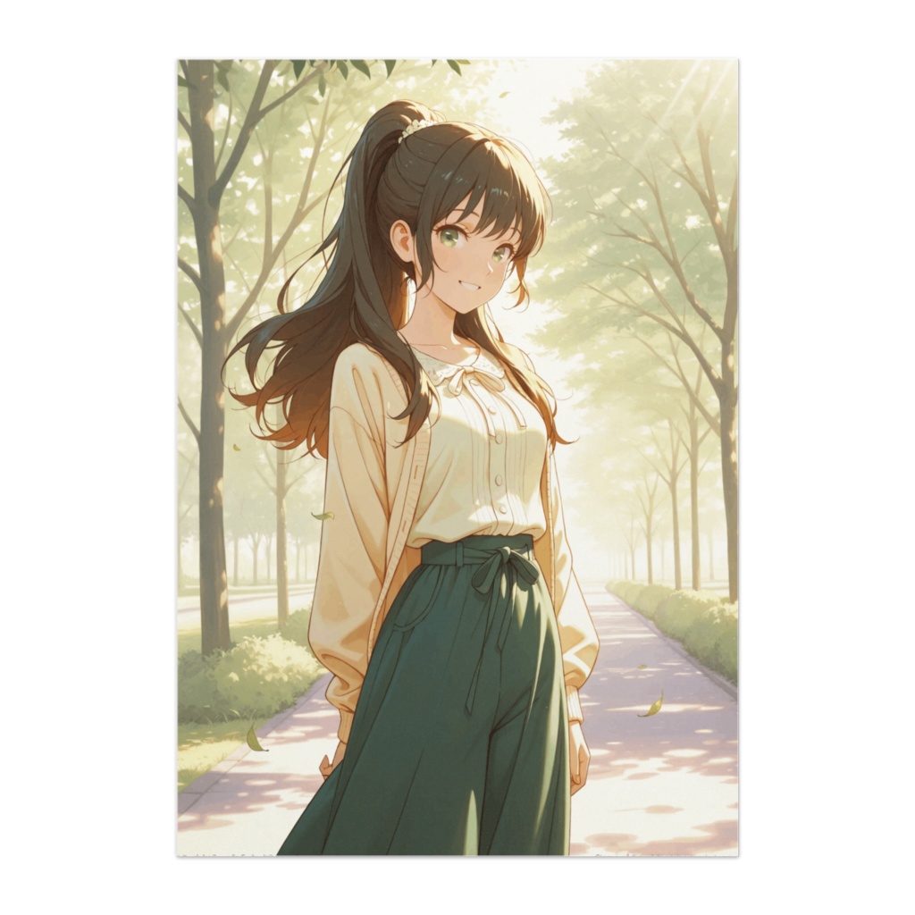 そよ風に揺れるポニーテールの午後