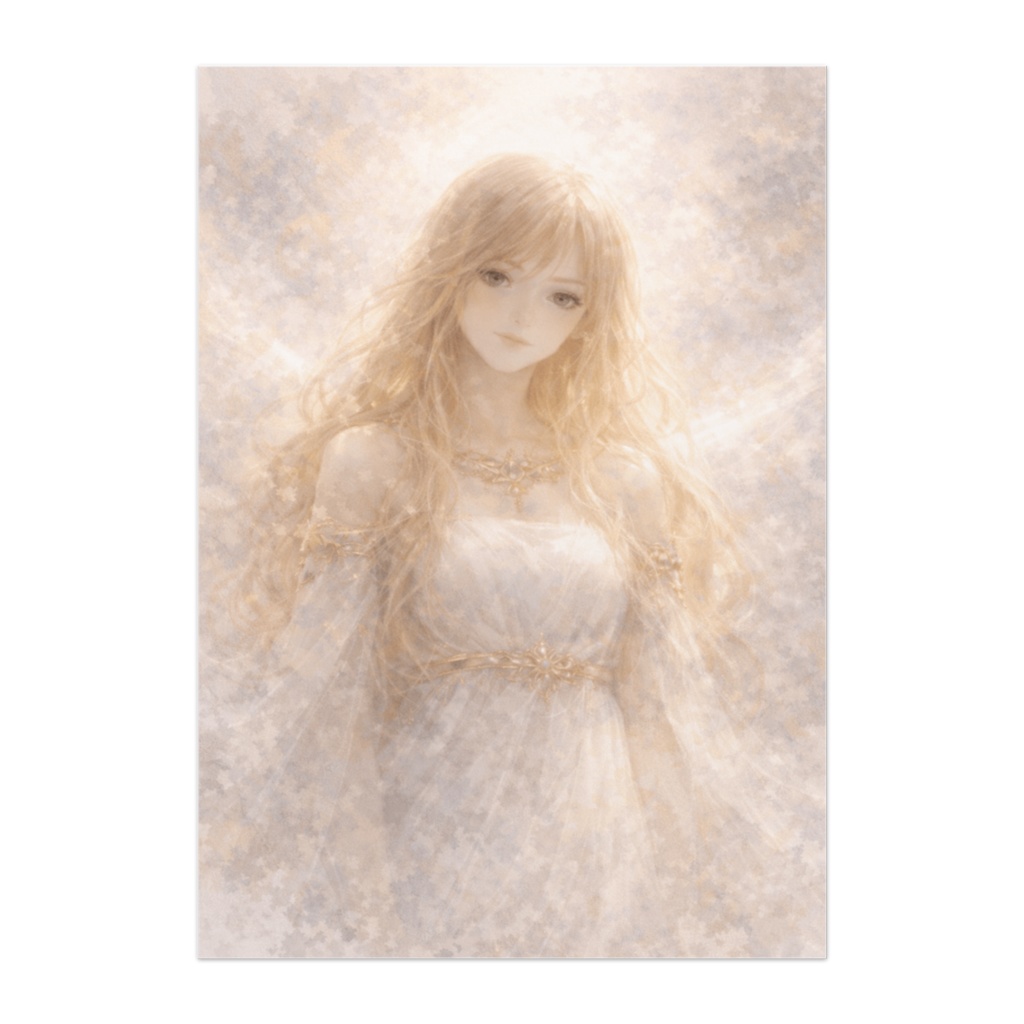 やさしく見つめる女神 ― 光に満ちたまなざし