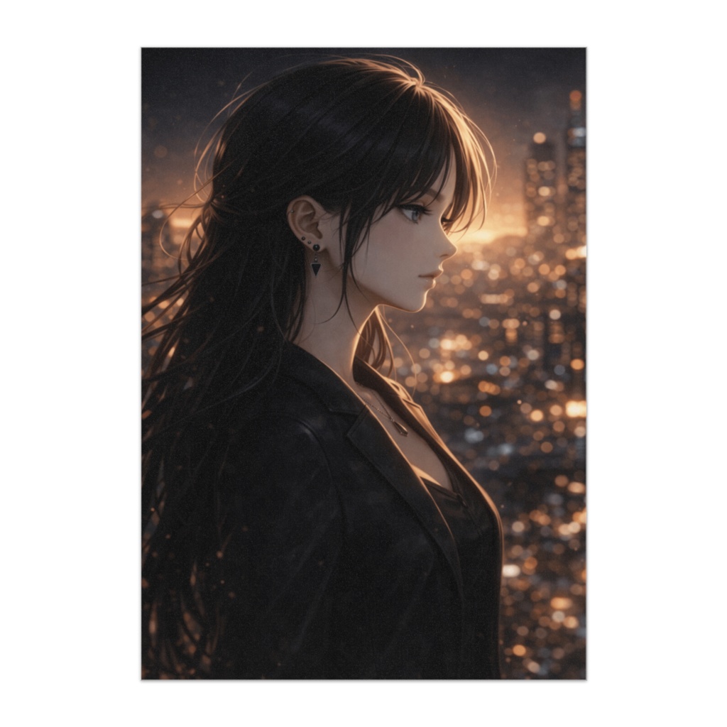 Silent City Profile – 夜景に溶ける横顔ポスター