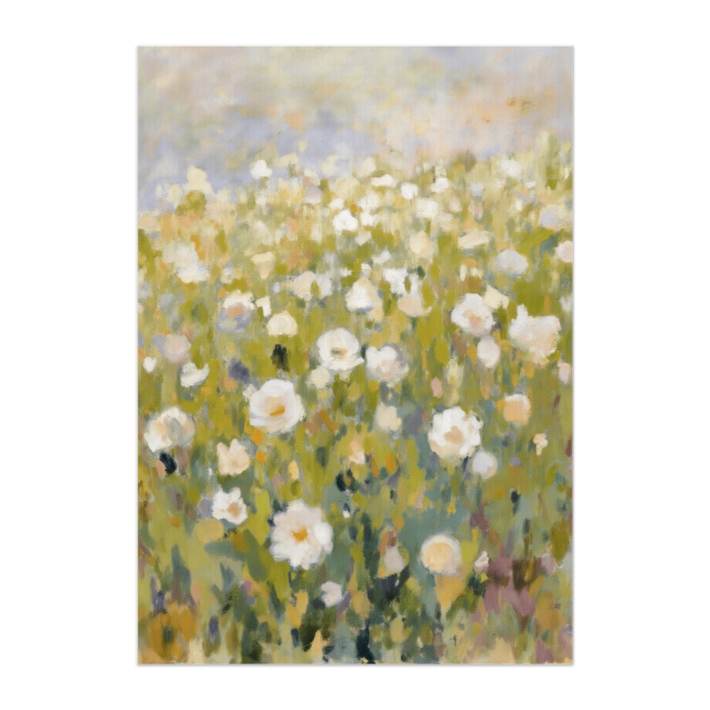 やわらかな光に包まれる花畑 ― 優しい季節の記憶