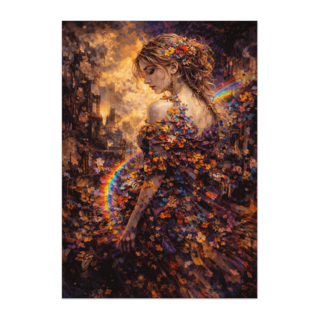 虹色に舞う光の幻想