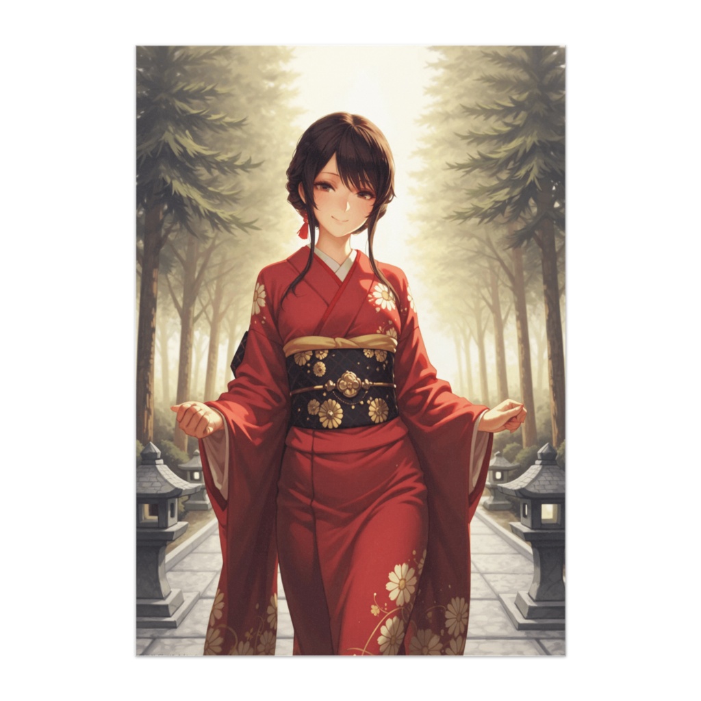 成人式の朝 ― 王道赤振袖の晴れ姿