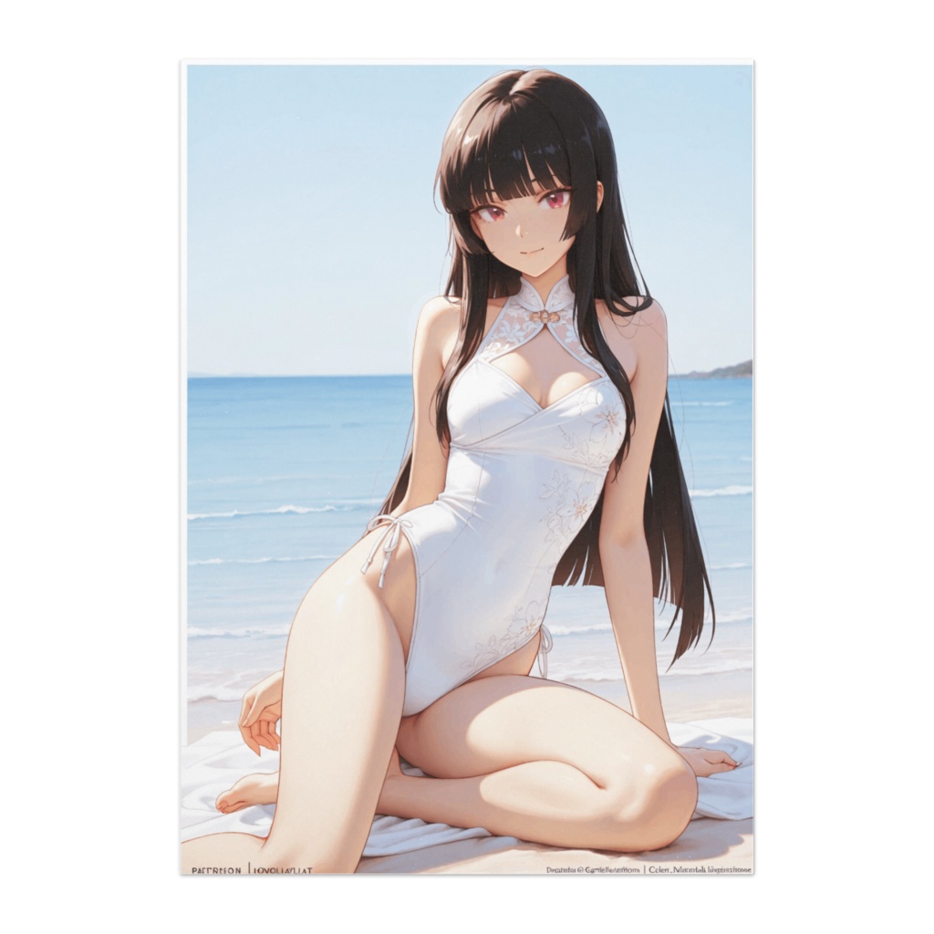 やさしい白の余韻 ― 花柄ワンピース水着